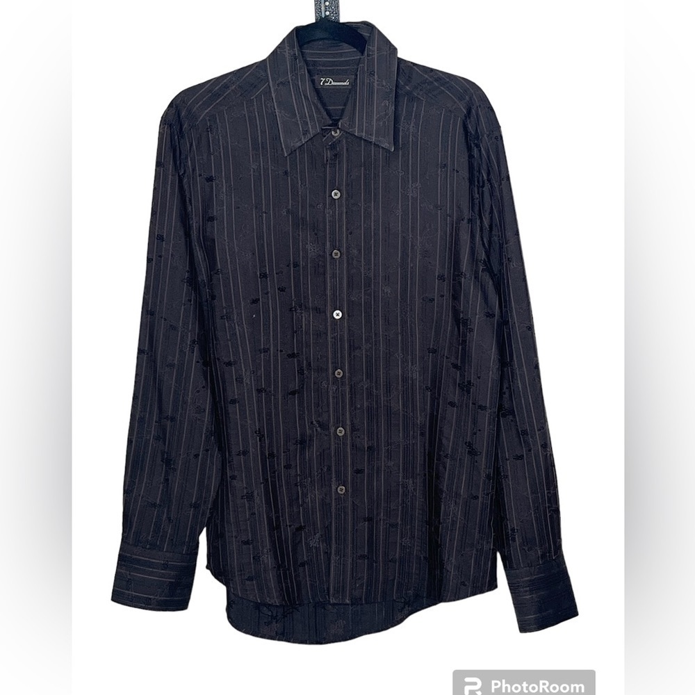 7 Diamonds Button Down Shirt Sz Large